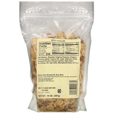 Bergin Fruit and Nut Company, Mezcla de refrigerios cetogénicos, 14 oz (397 g)