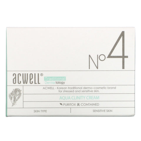 Acwell, nr. 4, Aqua Clinity Cream, 1,7 fl oz (50 ml)