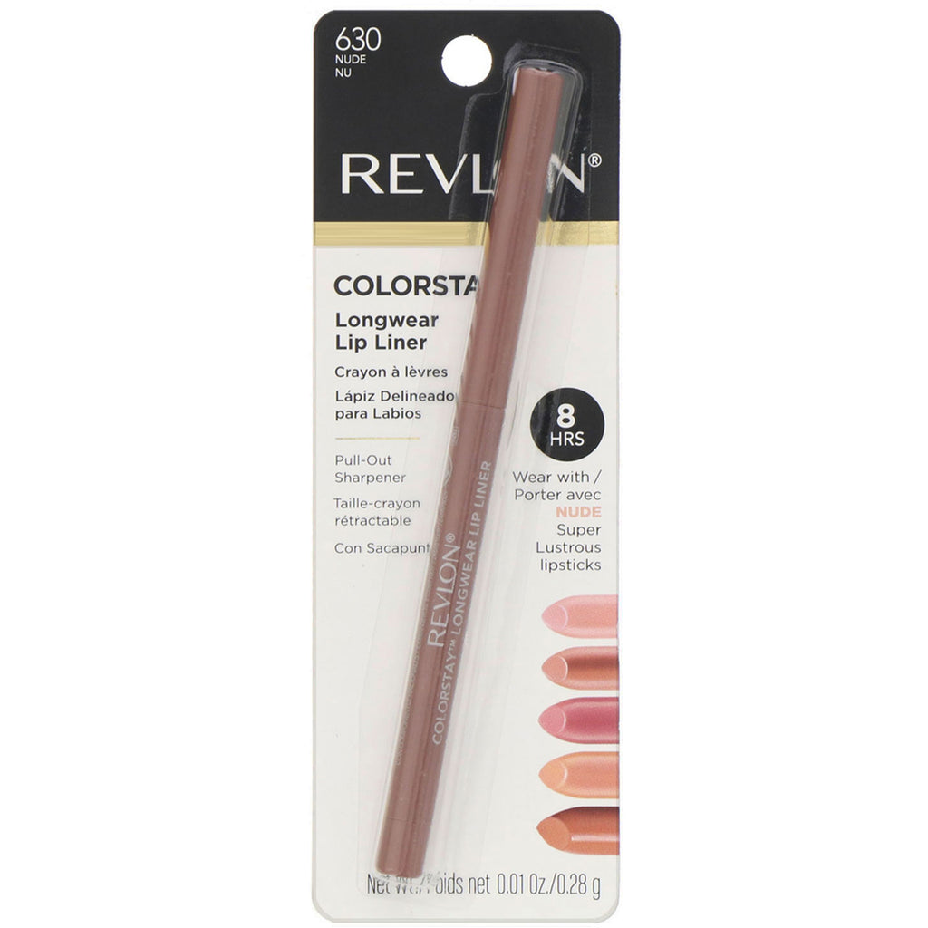 Revlon, Colorstay, Delineador de labios de larga duración, 630 color nude, 0,28 g (0,01 oz)