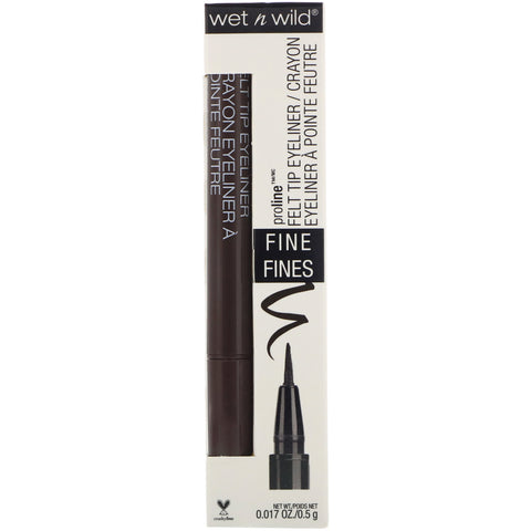 Wet n Wild, ProLine filt-eyeliner, mørkebrun, 0,017 oz (0,5 g)