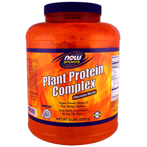 Now Foods, Sports, Plant Protein Complex, Chocolate Mocha, 6 lbs. (2722 g)