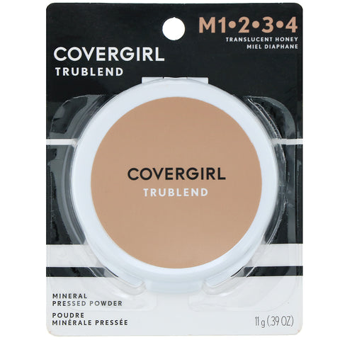 Covergirl, TruBlend, mineralpresset pulver, gennemsigtig honning, 0,39 oz (11 g)