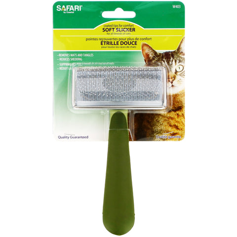 Safari, Soft Slicker Brush for All Breeds of Cats, 1 Slicker Brush