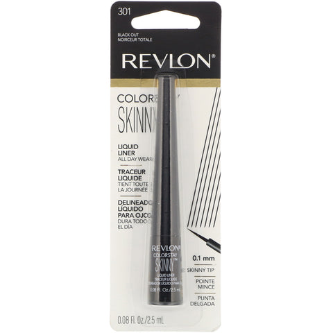 Revlon, Colorstay, Skinny Liquid Liner, Black Out 301, 0,08 oz (2,5 ml)