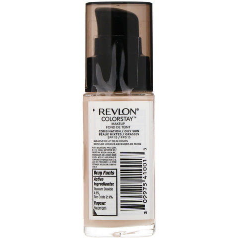 Revlon, Colorstay, Makeup, Kombination/Fedtet, 110 Elfenben, 1 fl oz (30 ml)