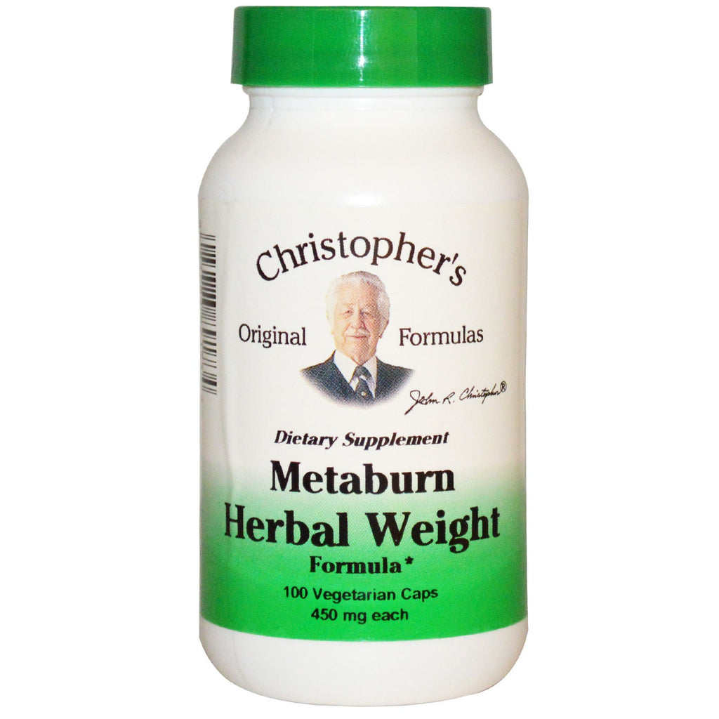 Christopher's Original Formulas, Metaburn Herbal Weight Formula, 450 mg, 100 Vegetarian Caps