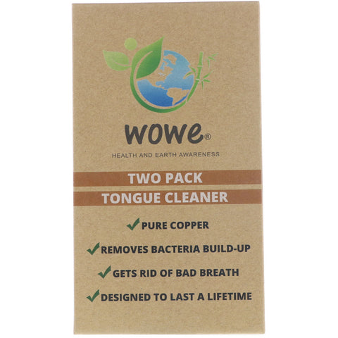 Wowe, Limpiador lingual de cobre puro, paquete de 2