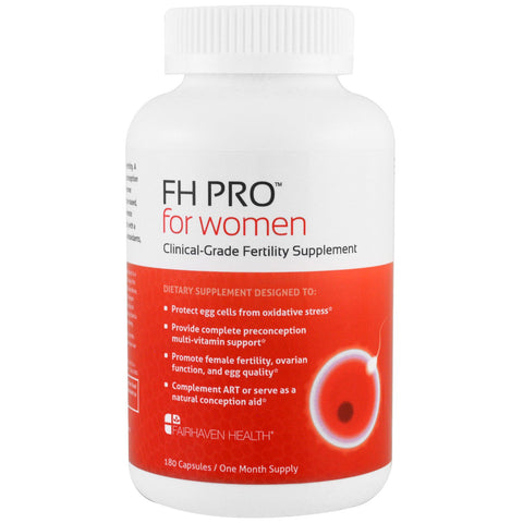 Fairhaven Health, FH Pro for Women, Clinical-Grade Fertility Supplement, 180 Capsules