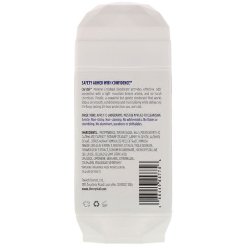 Crystal Body Deodorant, Desodorante enriquecido con minerales, Sólido invisible, Mountain Fresh, 2,5 oz (70 g)