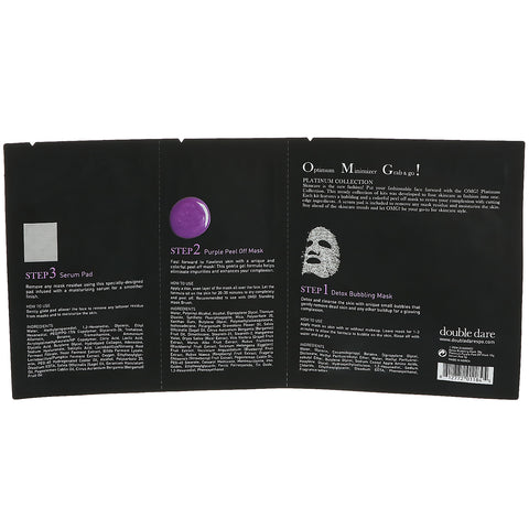 Double Dare, Platinum Purple Facial Mask Kit, 1 sæt