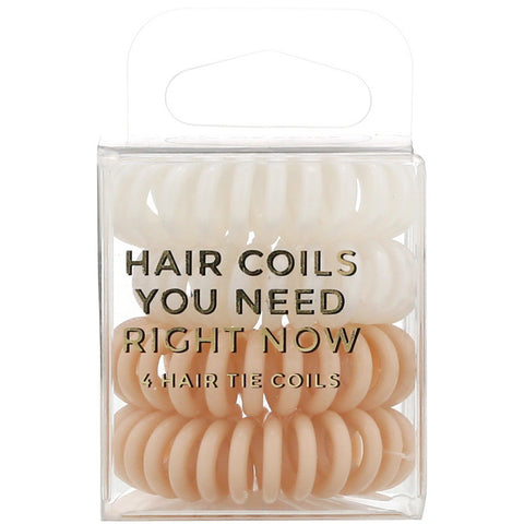 Kitsch, Hair Coils, Nude, 4 Pieces