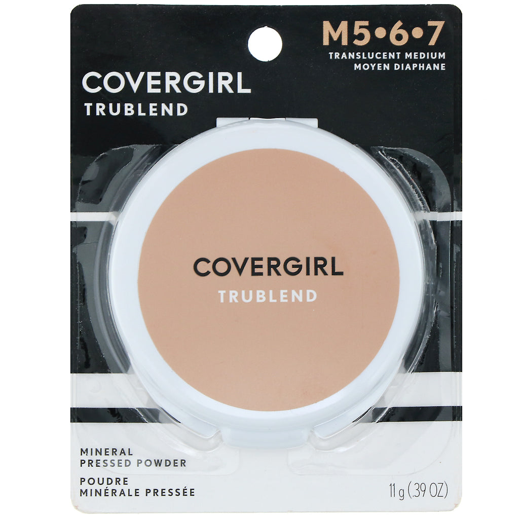 Covergirl, TruBlend, Mineral Pressed Powder,  Translucent Medium, .39 oz (11 g)
