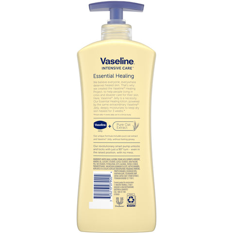 Vaselina, Cuidados intensivos, loción corporal curativa esencial, 20,3 fl oz (600 ml)