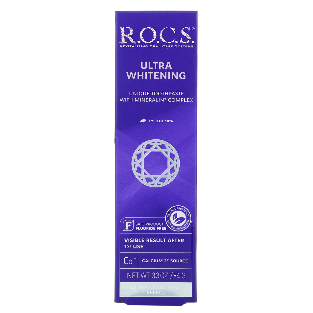ROCS, pasta dental ultrablanqueadora, 94 g (3,3 oz)