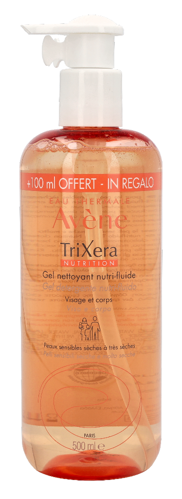 Avene TriXera Nutrition Nutri-Fluid Cleanser Gel 500 ml