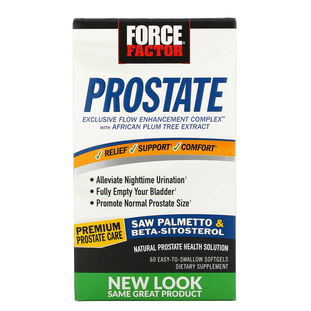 Force Factor, Prostate, Natural Prostate Health Solution, 60 Easy-To-Swallow Softgels