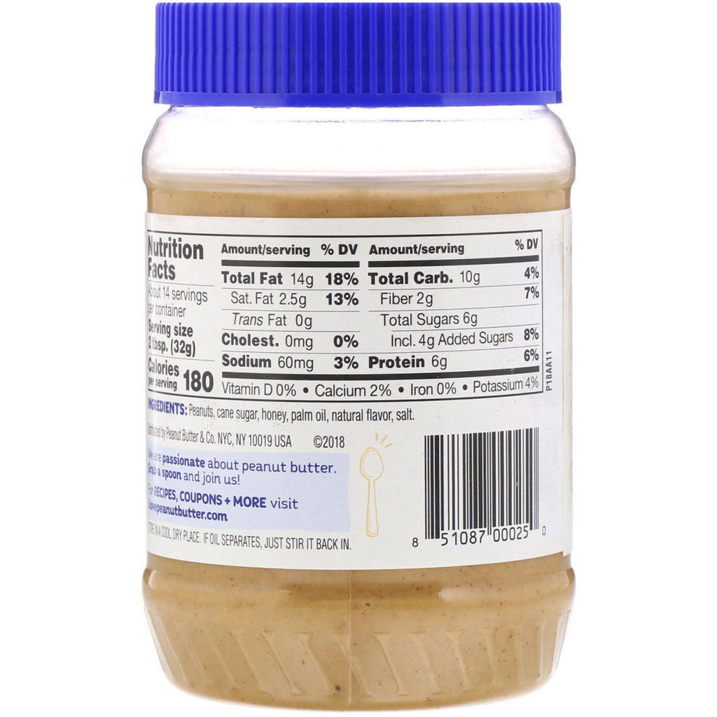 Peanut Butter &amp; Co., Peanut Butter Spread, The Bee's Knees, 16 oz (454 g)