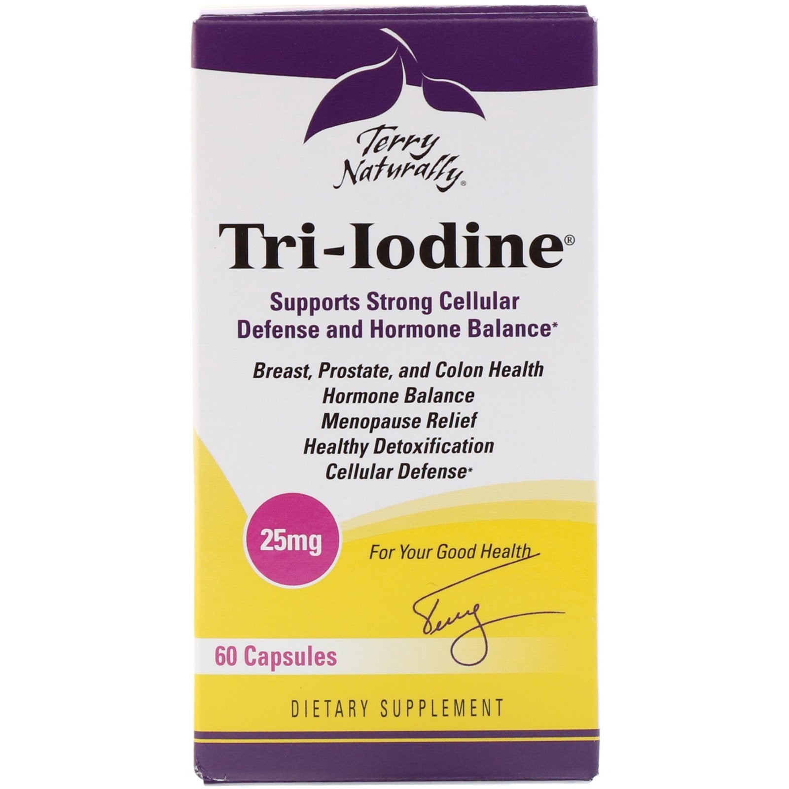 Terry Naturally, Tri-Iodine, 25 mg, 60 Capsules