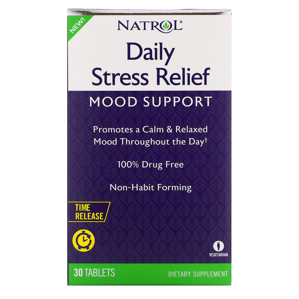 Natrol, Daily Stress Relief, Time Release, 30 Tablets