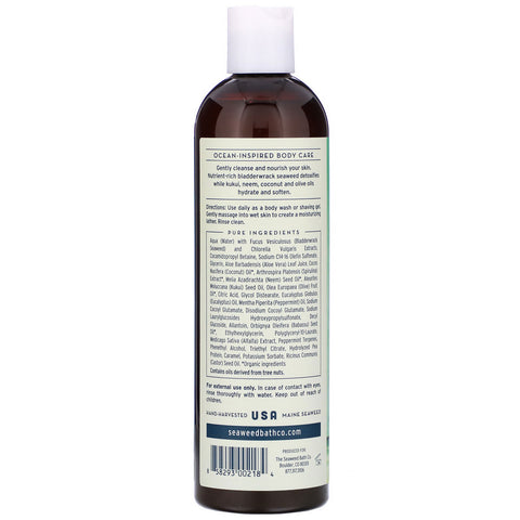 The Seaweed Bath Co., Gel de baño limpiador hidratante, eucalipto y menta, 12 fl oz (354 ml)