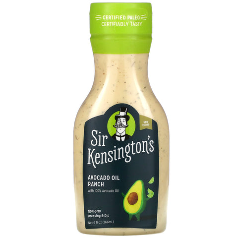 Sir Kensington's, Avocado Oil Ranch with 100% Avocado Oil, 9 fl oz (266 ml)