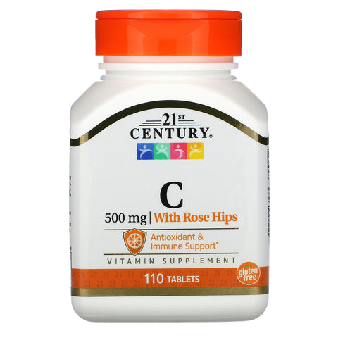 21st Century, Vitamin C with Rose Hips, 500 mg, 110 Tablets