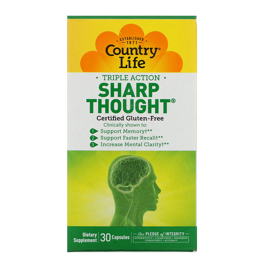 Country Life, Triple Action SharpThought, 30 Capsules