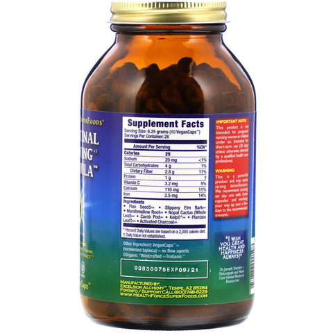 HealthForce Superfoods, fórmula para el dibujo intestinal, 260 cápsulas veganas