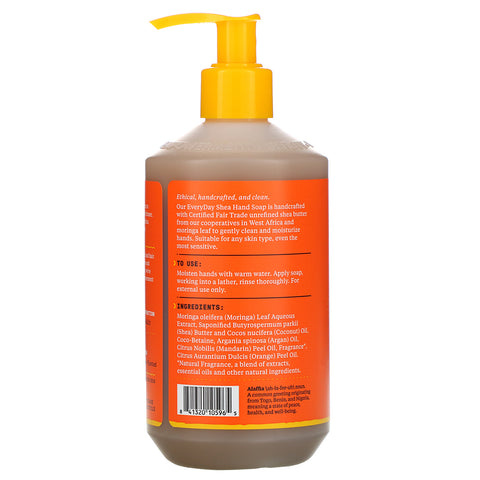 Alaffia, Everyday Shea, Hand Soap, Mandarin Mango, 12 fl oz (354 ml)