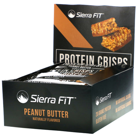 Sierra Fit, Protein Crisps, Peanut Butter, 12 Bars, 1.98 oz (56 g) Each