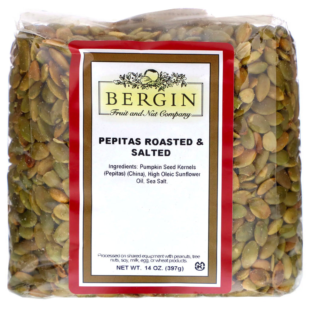 Bergin Fruit and Nut Company, Pepitas Roasted & Salted, 14 oz (397 g)