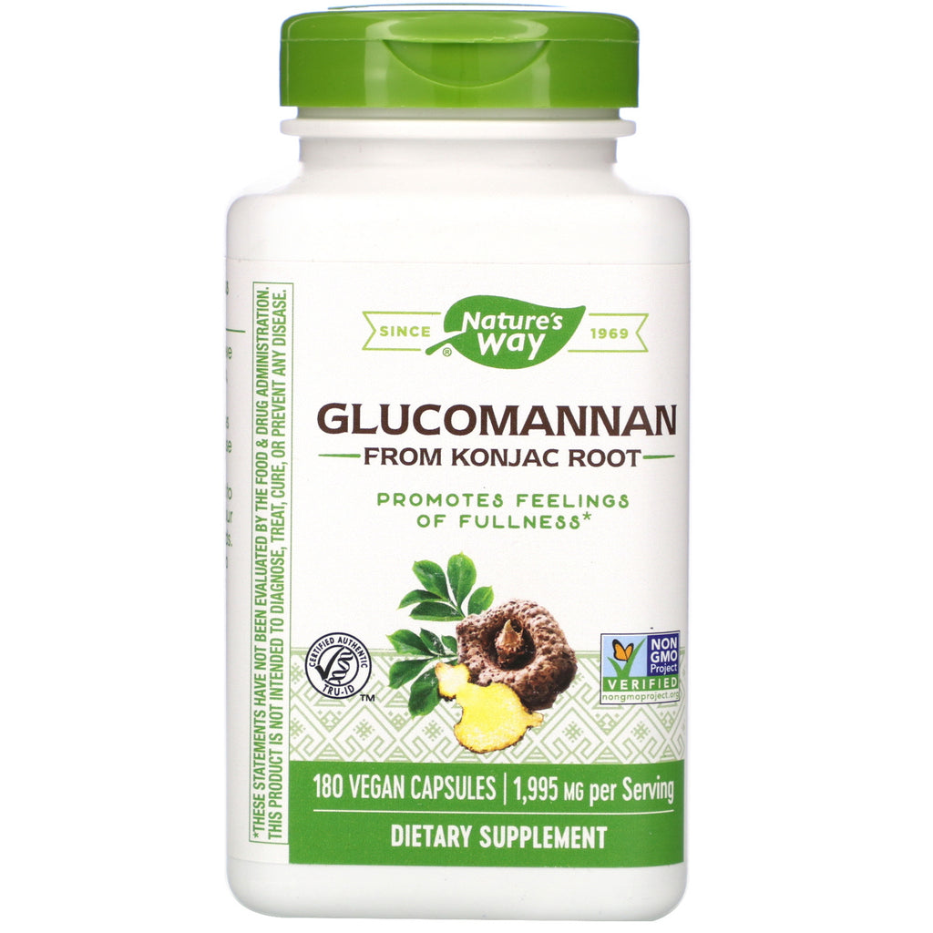 Nature's Way, Glucomannan from Konjac Root, 1,995 mg, 180 Vegan Capsules