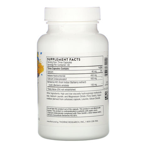 Thorne Research, Undecyn, 120 Capsules