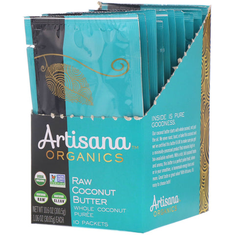 Artisana, Organics, Raw Coconut Butter, 10 Packets, 1.06 oz (30.05 g) Each