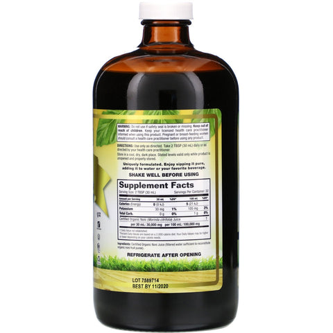 Dynamic Health  Laboratories, Certified  Noni 100% Juice, 32 fl oz (946 ml)