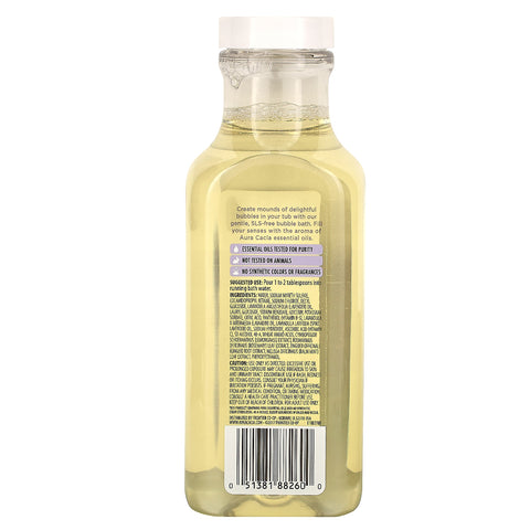 Aura Cacia, Baño de burbujas de aromaterapia, Lavanda relajante, 13 fl oz (384 ml)