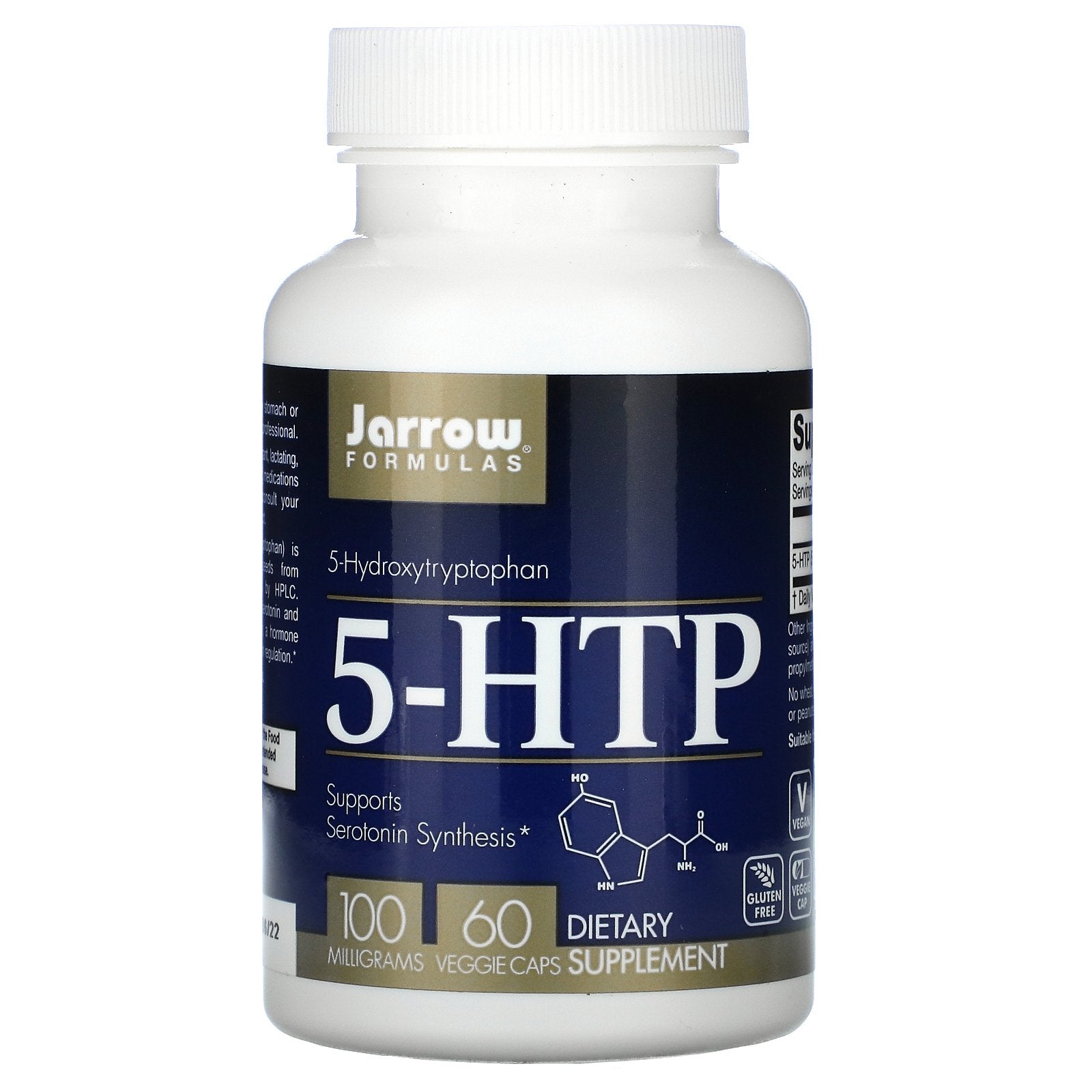 Jarrow Formulas, 5-HTP, 100 mg, 60 Veggie Caps