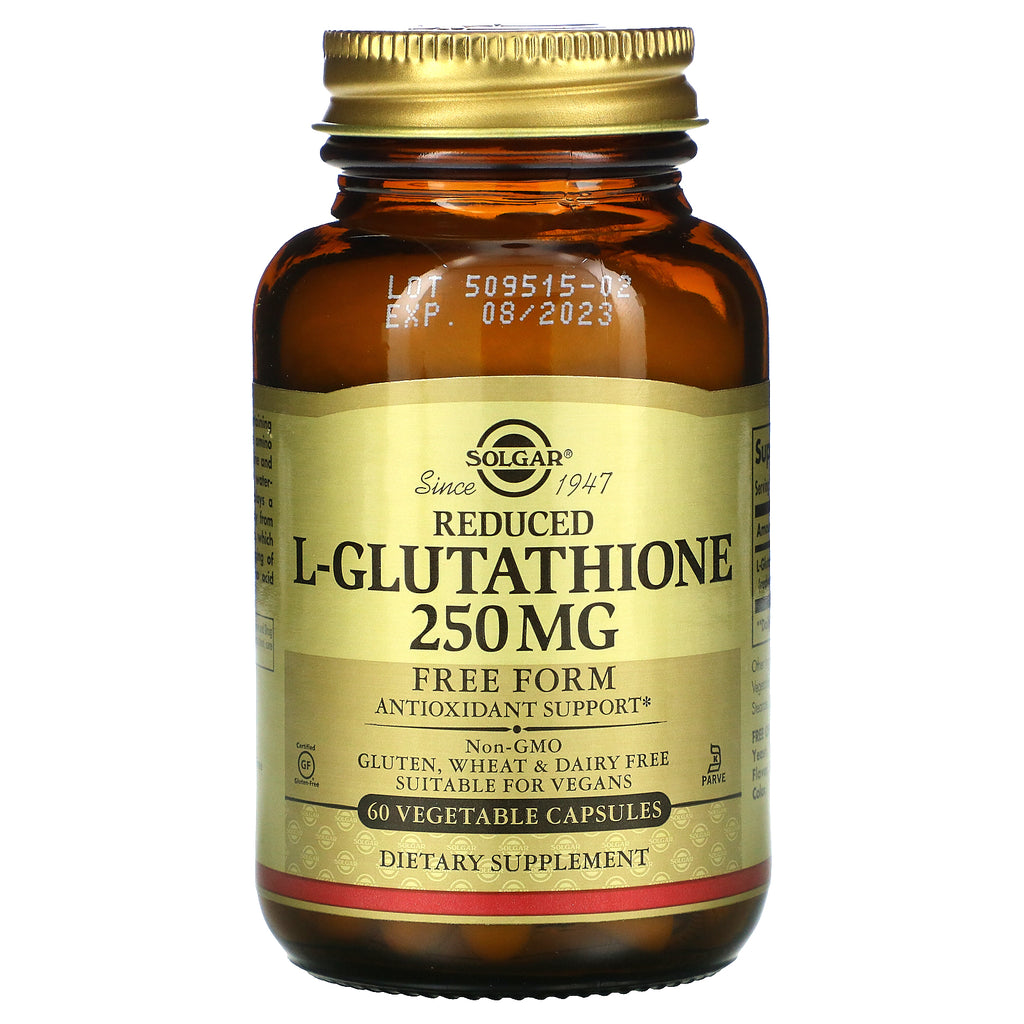 Solgar, Reduced L-Glutathione, 250 mg, 60 Vegetable Capsules