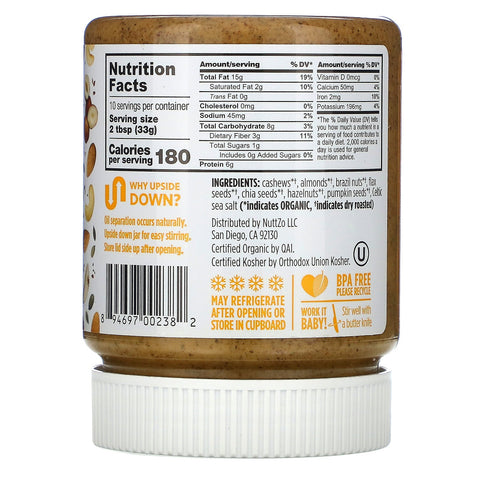 Nuttzo,  Power Fuel, 7 Nut & Seed Butter, Smooth, 12 oz (340 g)