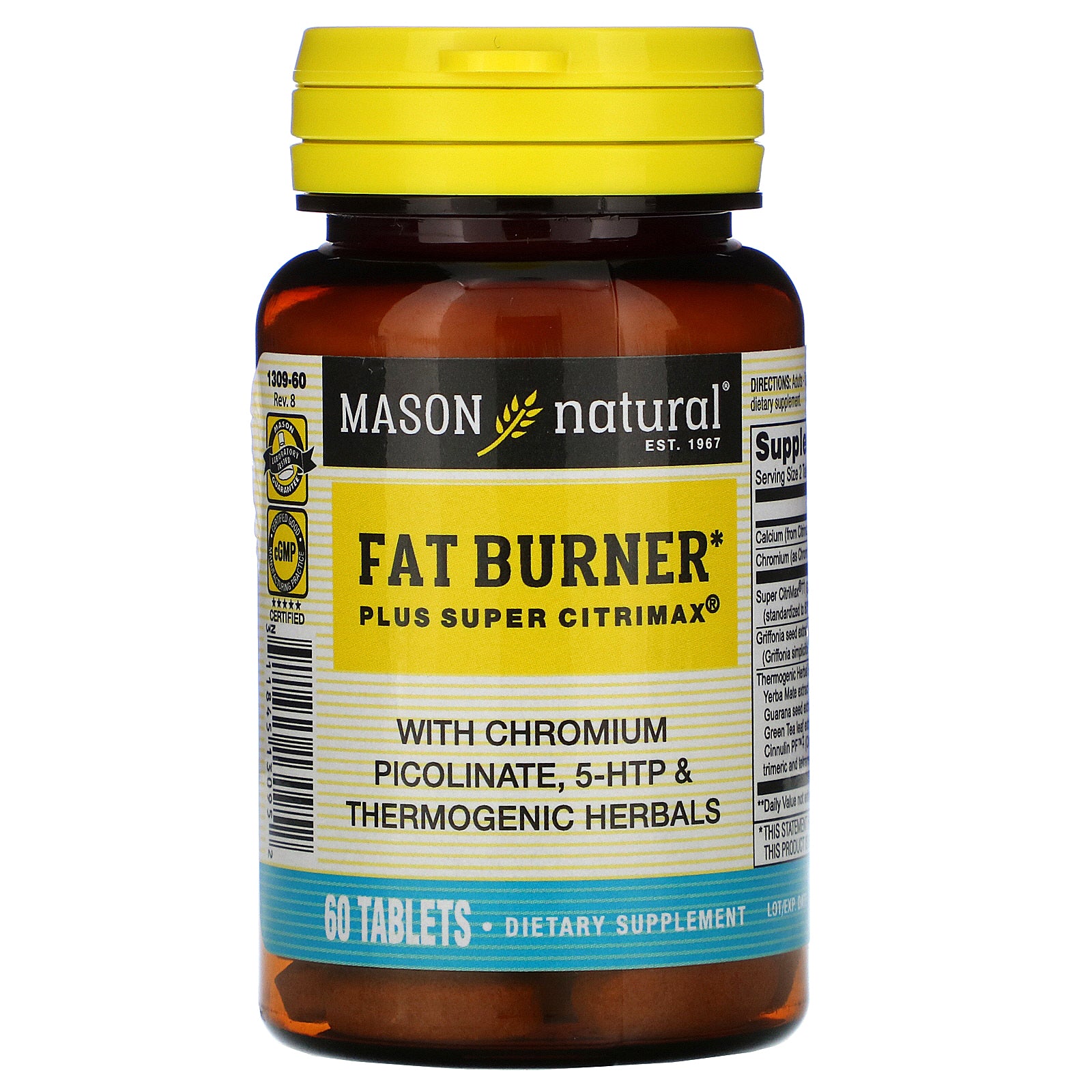 Mason Natural, Fat Burner Plus Super Citrimax, 60 Tablets