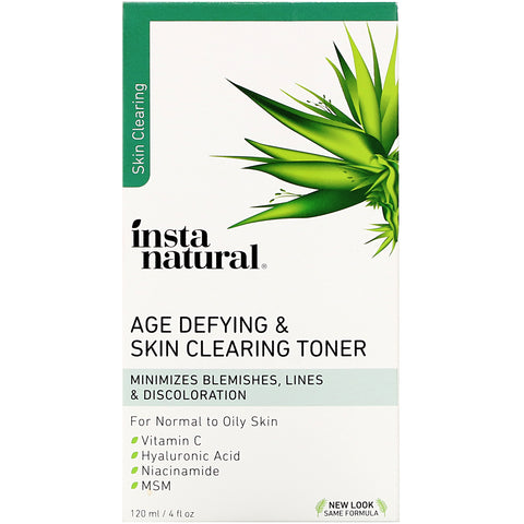InstaNatural, Tónico antienvejecimiento y aclarador de la piel, 4 fl oz (120 ml)