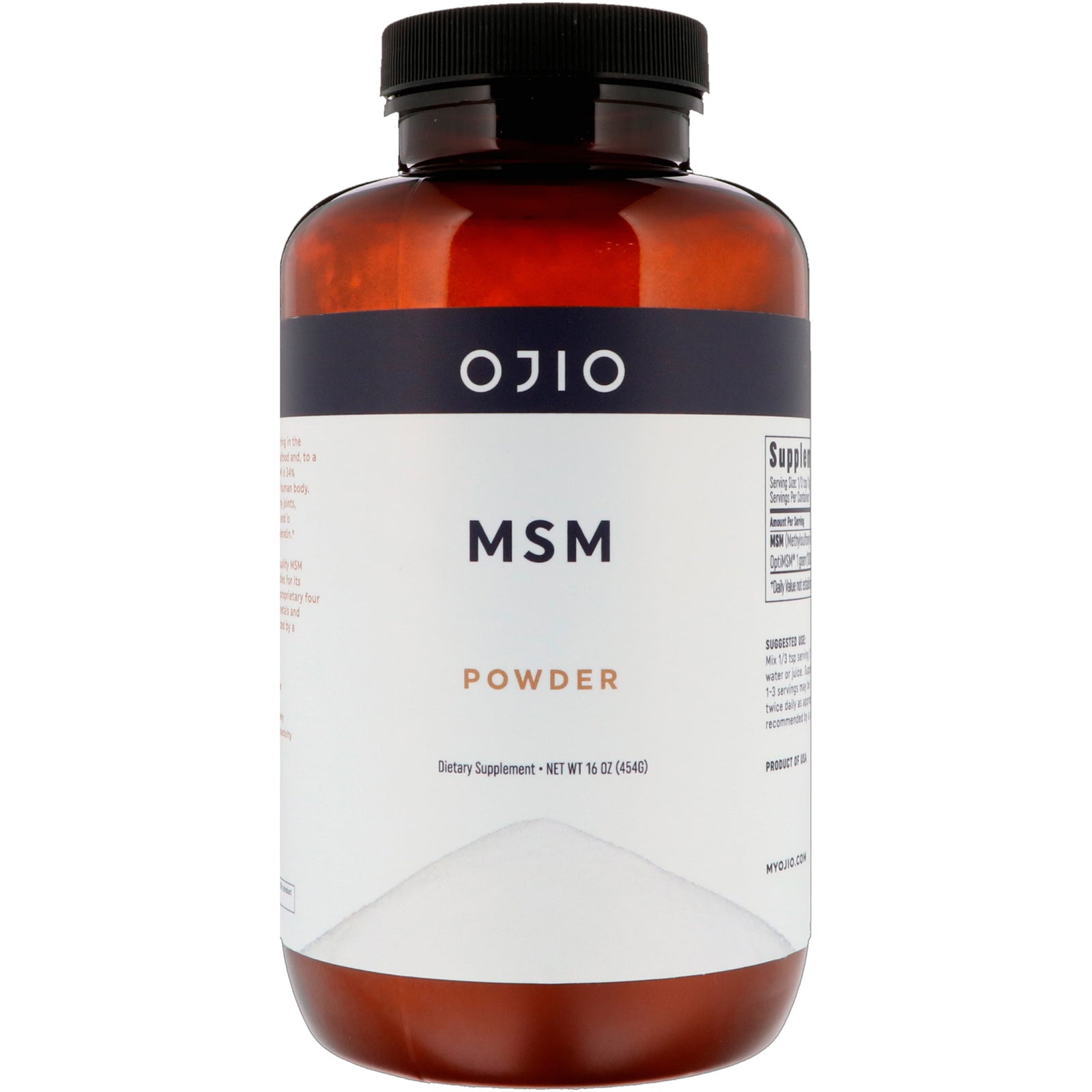 Ojio, MSM Powder, 16 oz (454 g)