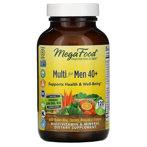 MegaFood, Multi for Men 40+, 120 Tablets