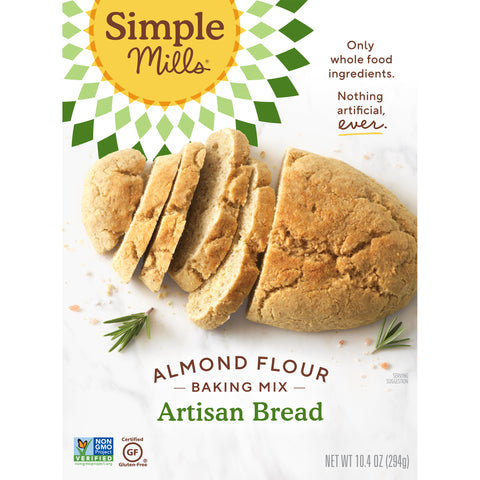Simple Mills, Naturally Gluten-Free, Almond Flour Mix, Artisan Bread, 10.4 oz (294 g)