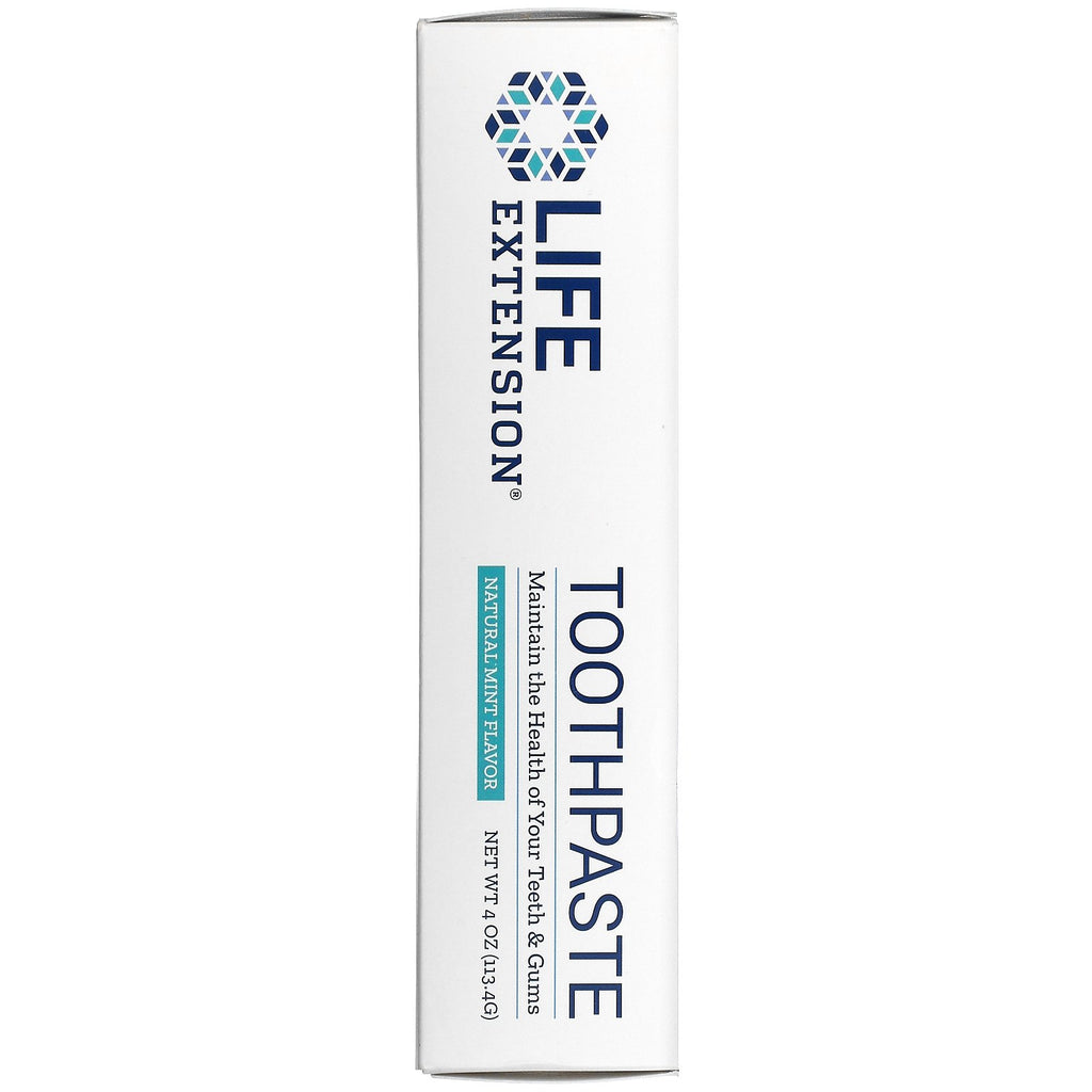 Life Extension, pasta de dientes, sabor natural a menta, 4 oz (113,4 g)