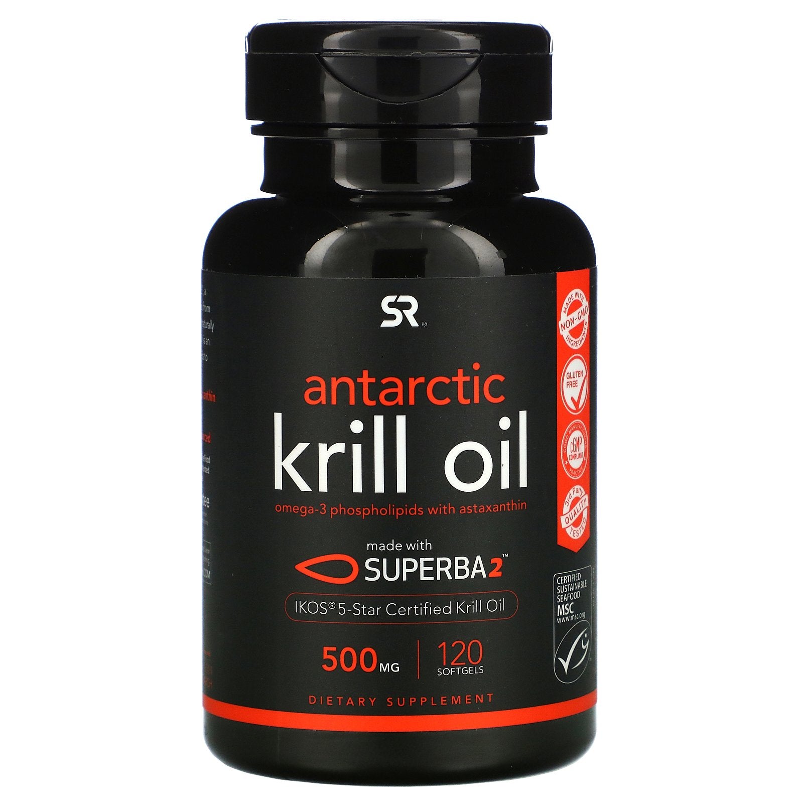 Sports Research, SUPERBA 2 Antarctic Krill Oil with Astaxanthin, 500 mg, 120 Softgels