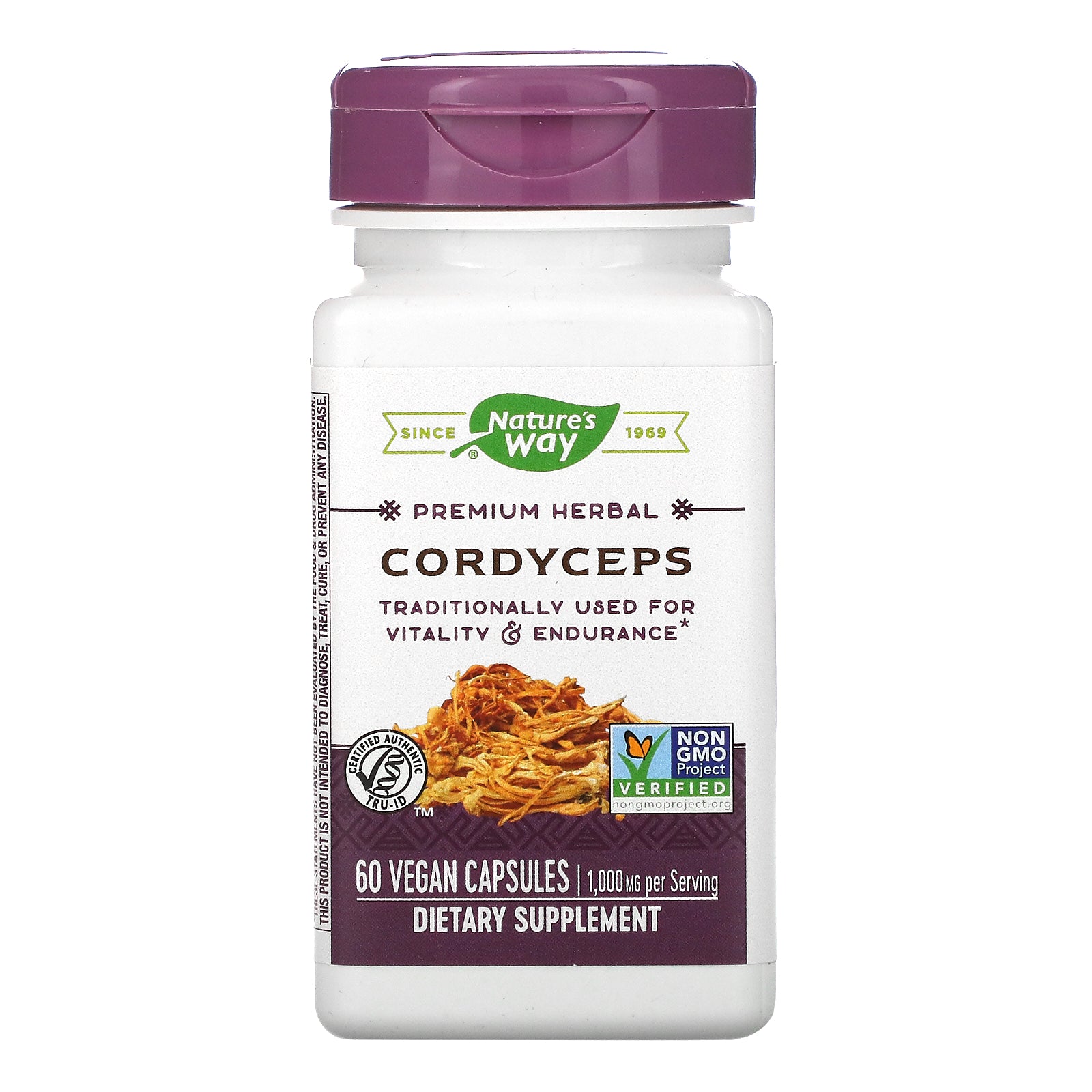 Nature's Way, Cordyceps, 1,000 mg, 60 Vegan Capsules