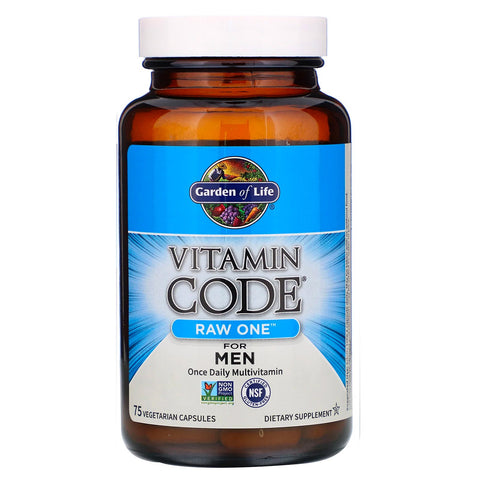 Garden of Life, Vitamin Code, RAW One, Once Daily Multivitamin For Men, 75 Vegetarian Capsules