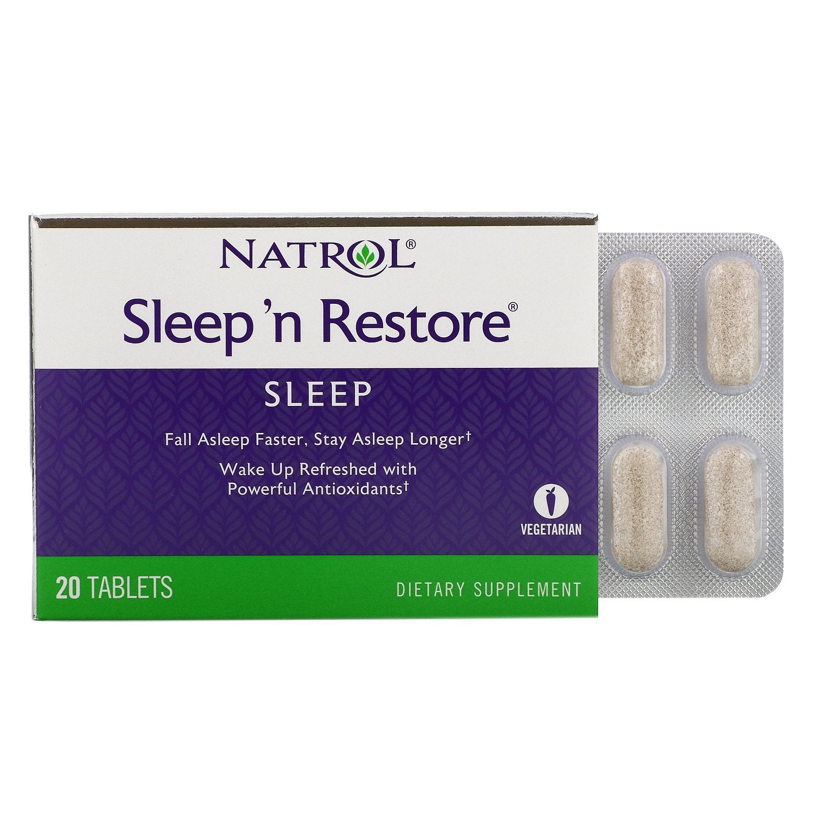 Natrol, Sleep 'n Restore, 20 Tablets