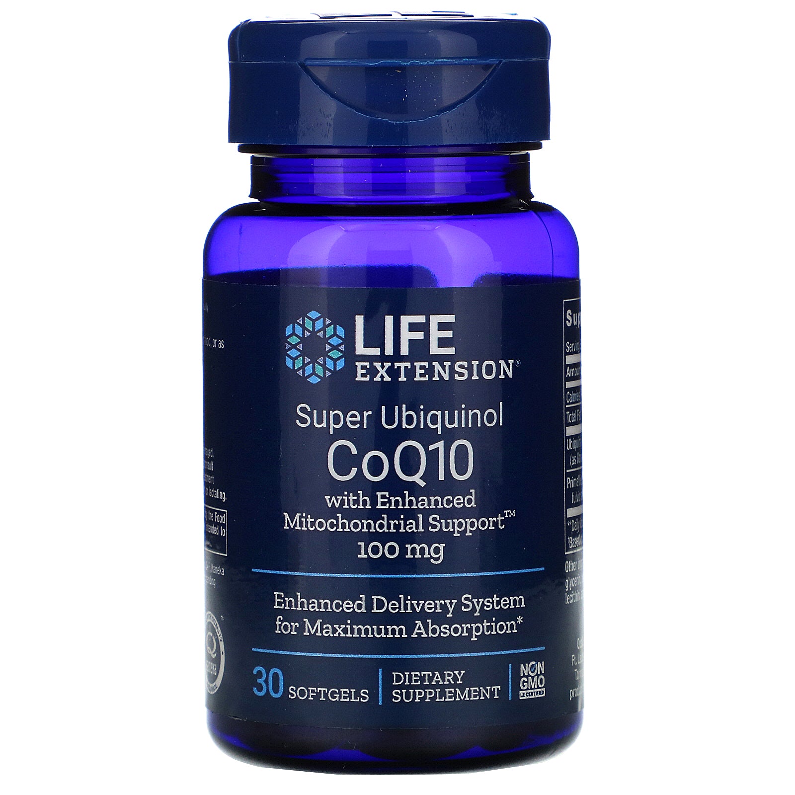 Life Extension, Super Ubiquinol CoQ10 with Enhanced Mitochondrial Support, 100 mg, 30 Softgels